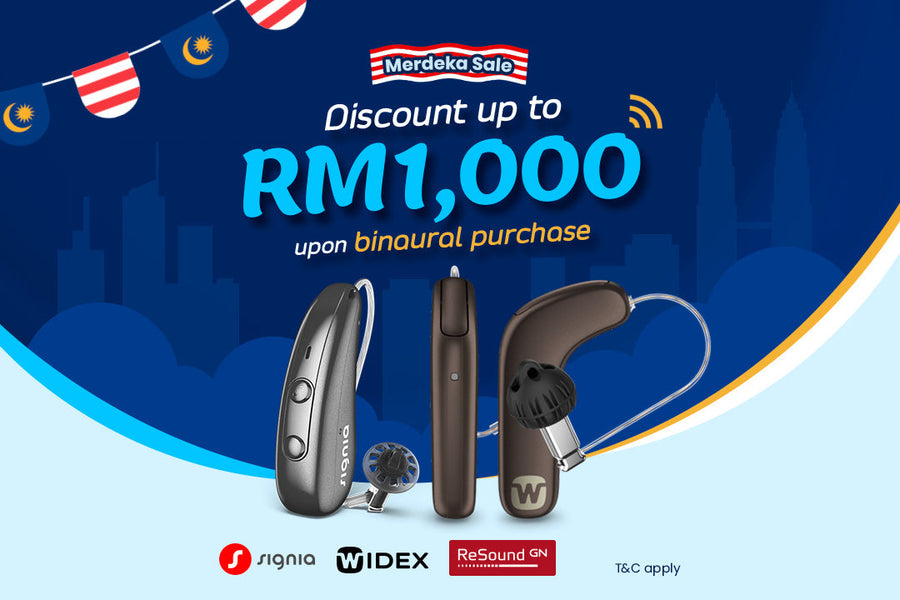 Get up to RM1,000 Off with Binaural Purchase of Premium Hearing Aids